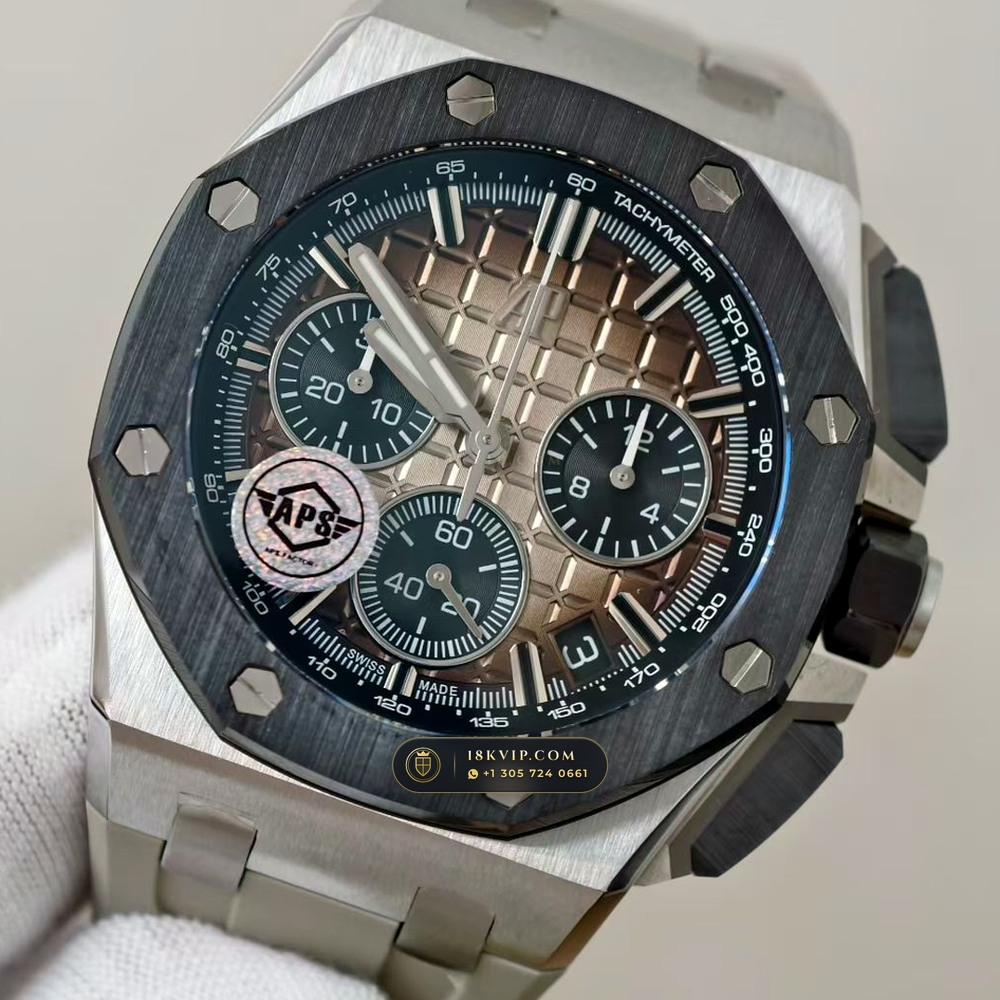 Audemars Piguet Royal Oak Offshore Selfwinding Chronograph 43mm Ref. 26420SO.OO.A600CA.01 — Private Vault Edition — Studio Gallery Plate III in 904L Stainless Steel Custom Architecture (174.6g Verified Mass, Audemars Piguet Cal. 4401 Flyback Chronograph)
