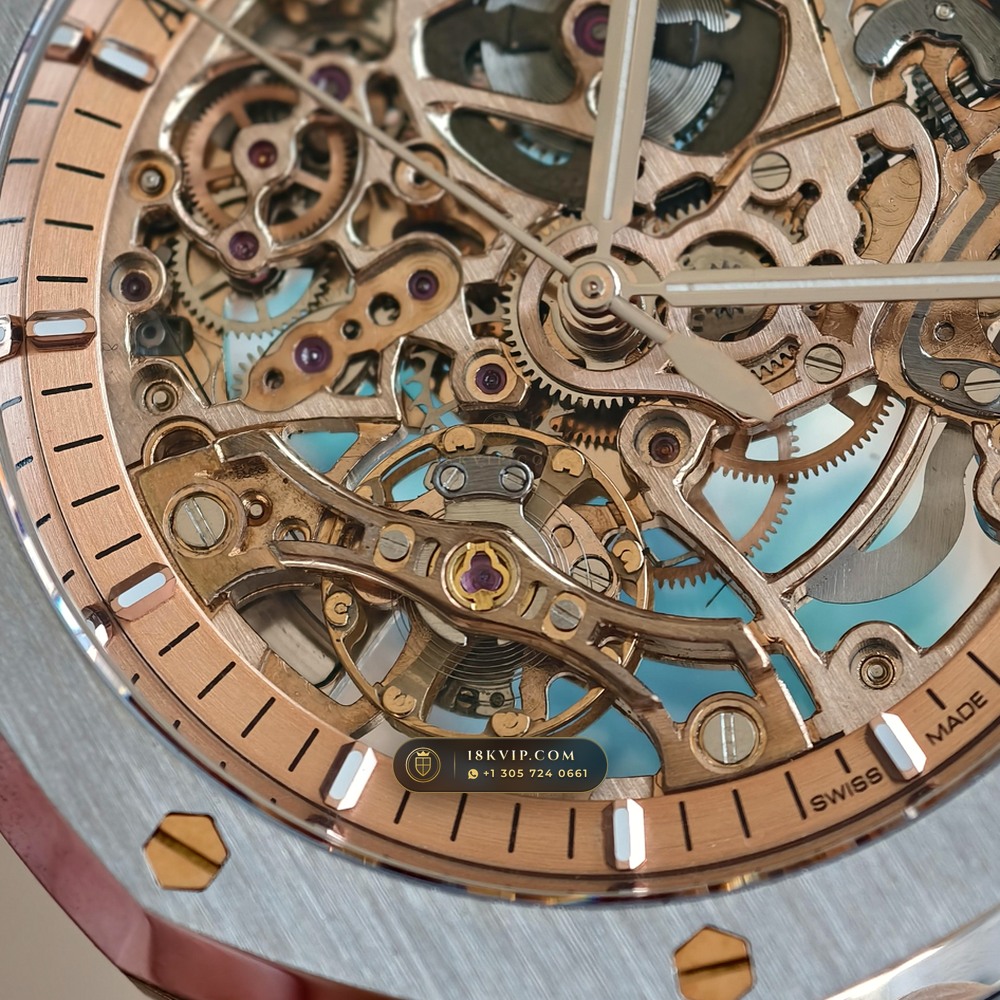 Audemars Piguet Royal Oak Double Balance Wheel Openworked 41mm Salmon Dial Ref. 15407ST.OO.1220ST.02 — Private Vault Edition — Studio Gallery Plate VI in 904L Stainless Steel Custom Architecture (162.1g Verified Mass, Audemars Piguet Cal. 3132 Dual-Balance Openworked)