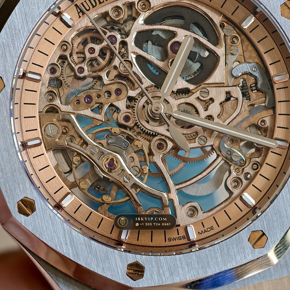 Audemars Piguet Royal Oak Double Balance Wheel Openworked 41mm Salmon Dial Ref. 15407ST.OO.1220ST.02 — Private Vault Edition — Studio Gallery Plate VII in 904L Stainless Steel Custom Architecture (162.1g Verified Mass, Audemars Piguet Cal. 3132 Dual-Balance Openworked)