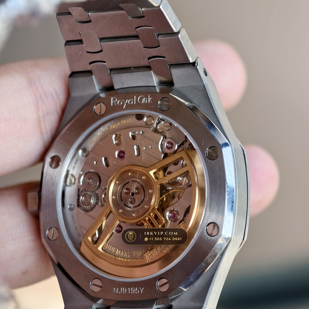 Audemars Piguet Royal Oak Selfwinding 41mm Custom Tapestry Dial Deep Crystal Optics Ref. 15510ST — Private Vault Edition — Studio Gallery Plate X in 904L Stainless Steel Custom Architecture (166.4g Verified Mass, Audemars Piguet Cal. 4302 - 70h Power Reserve)