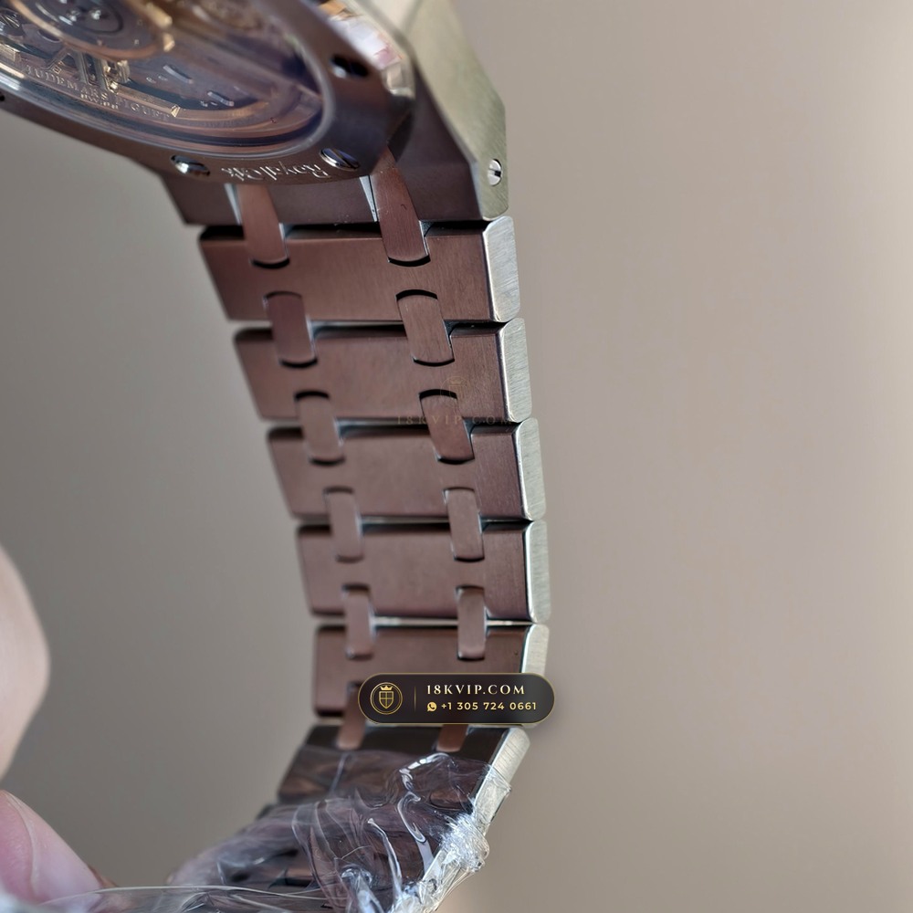 Audemars Piguet Royal Oak Selfwinding 41mm Custom Tapestry Dial Deep Crystal Optics Ref. 15510ST — Private Vault Edition — Studio Gallery Plate IX in 904L Stainless Steel Custom Architecture (166.4g Verified Mass, Audemars Piguet Cal. 4302 - 70h Power Reserve)