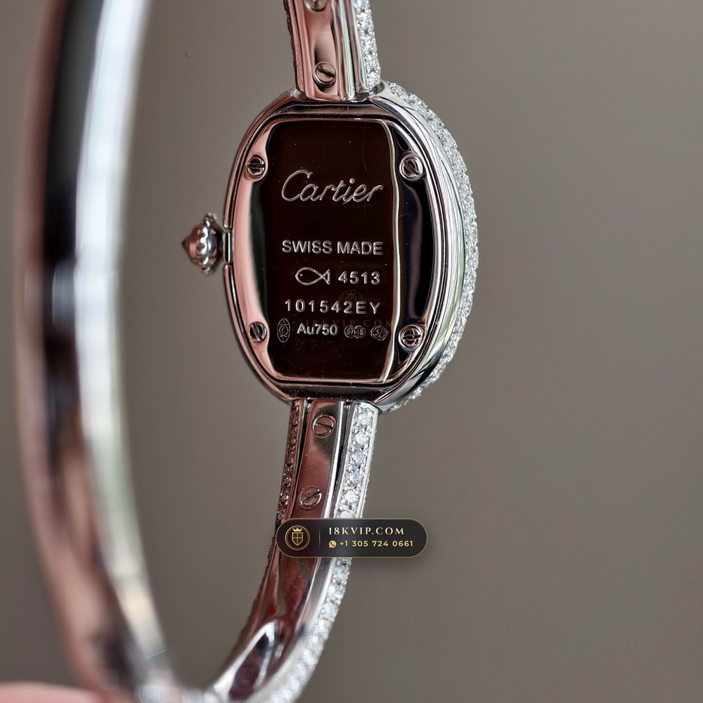 Cartier Baignoire Allongee High Jewelry Diamond Pave 18K White Gold Ref. HPI01773 — Private Vault Edition — Studio Gallery Plate VI in 18K White Gold Au750 (62.7g Verified Mass, Cartier Precision Horological Movement)