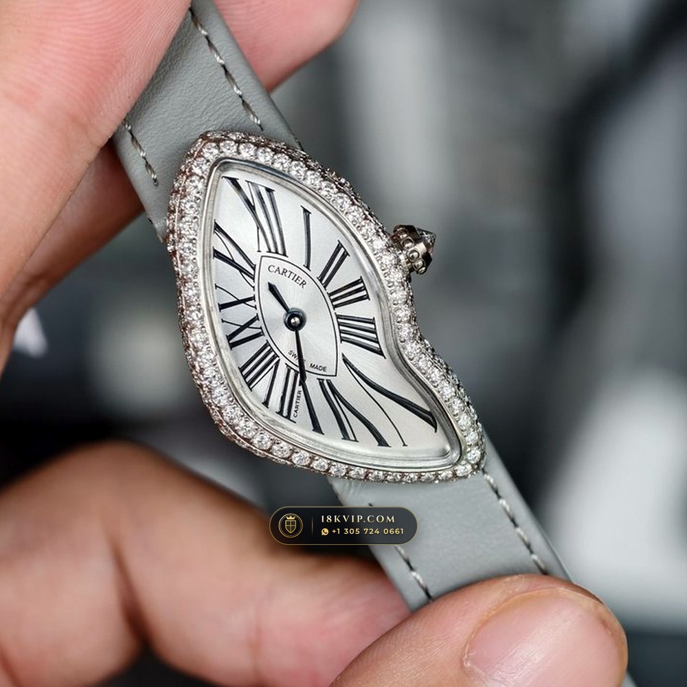 Cartier Crash de Cartier London Boutique Diamond Bezel 950 Platinum Ref. CRWHCH0006 — Private Vault Edition — Studio Gallery Plate II in 950 Platinum Pt950 (73.7g Verified Mass, Cartier Manufacture Hand-Wound Cal. 8970 MC)
