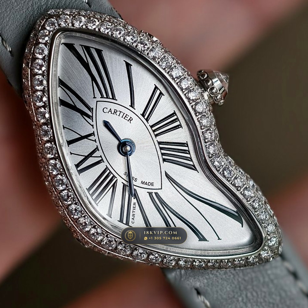 Cartier Crash de Cartier London Boutique Diamond Bezel 950 Platinum Ref. CRWHCH0006 — Private Vault Edition — Studio Gallery Plate IV in 950 Platinum Pt950 (73.7g Verified Mass, Cartier Manufacture Hand-Wound Cal. 8970 MC)