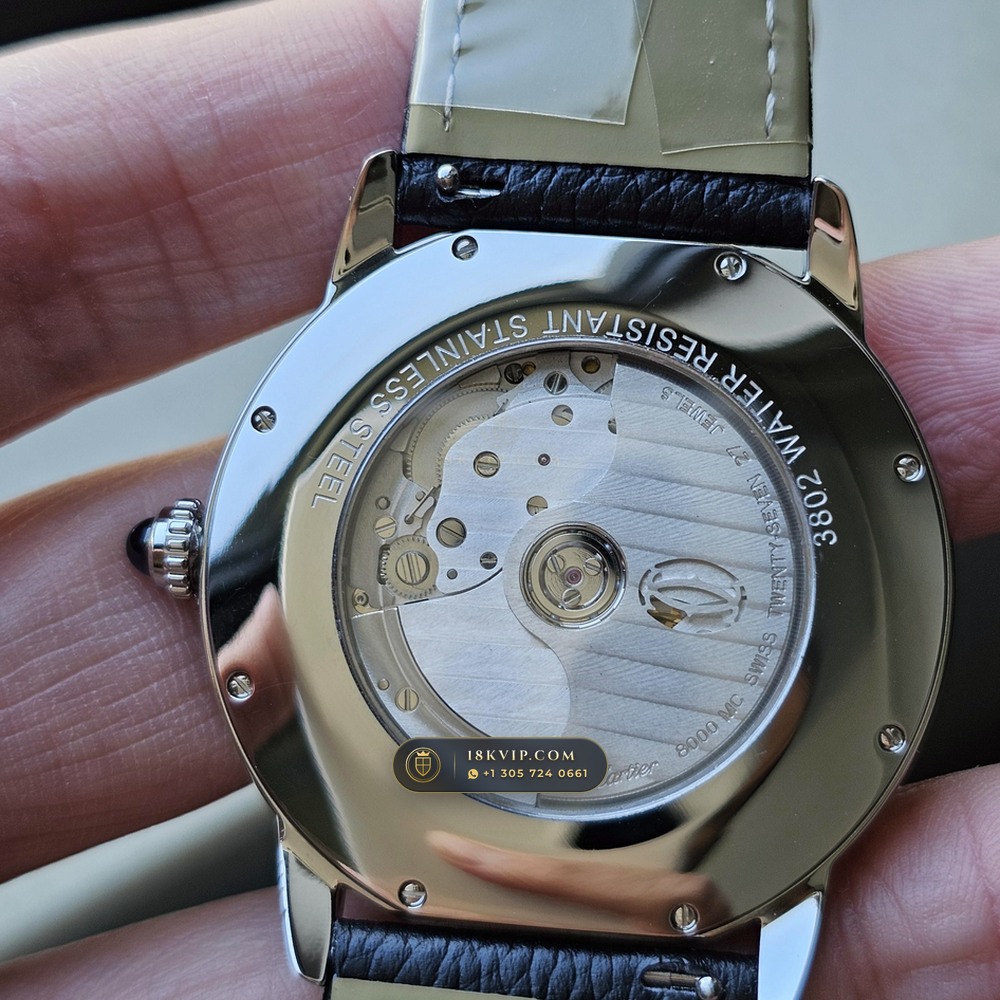 Cartier Ronde Solo de Cartier 36mm Roman Dial Cal. 8000MC Ref. W6701005 — Private Vault Edition — Studio Gallery Plate V in 904L Stainless Steel Custom Architecture (56.2g Verified Mass, Cartier Automatic Cal. 049)