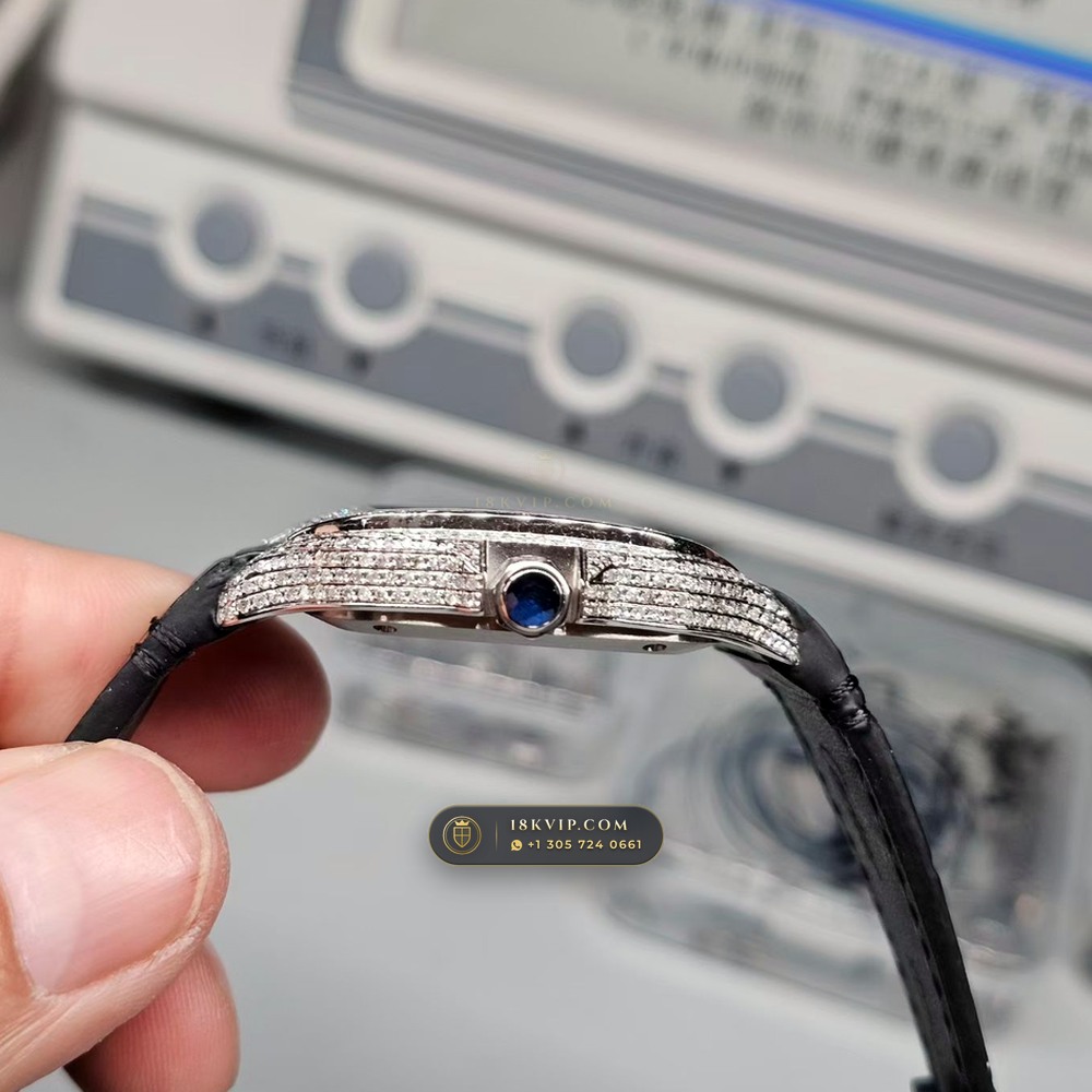 Cartier Santos de Cartier Medium 35.1mm Cal. 1847MC Ref. WSSA0029 — Private Vault Edition — Studio Gallery Plate VI in 904L Stainless Steel Custom Architecture (115.8g Verified Mass, Cartier Manufacture Cal. 1847 MC / Skeleton Cal. 9611 MC)