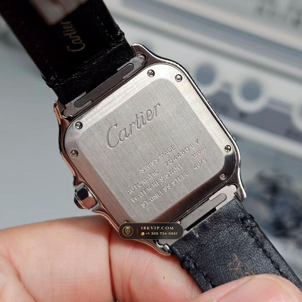 Cartier Santos de Cartier Medium 35.1mm Cal. 1847MC Ref. WSSA0029 — Private Vault Edition — Studio Gallery Plate VIII in 904L Stainless Steel Custom Architecture (115.8g Verified Mass, Cartier Manufacture Cal. 1847 MC / Skeleton Cal. 9611 MC)