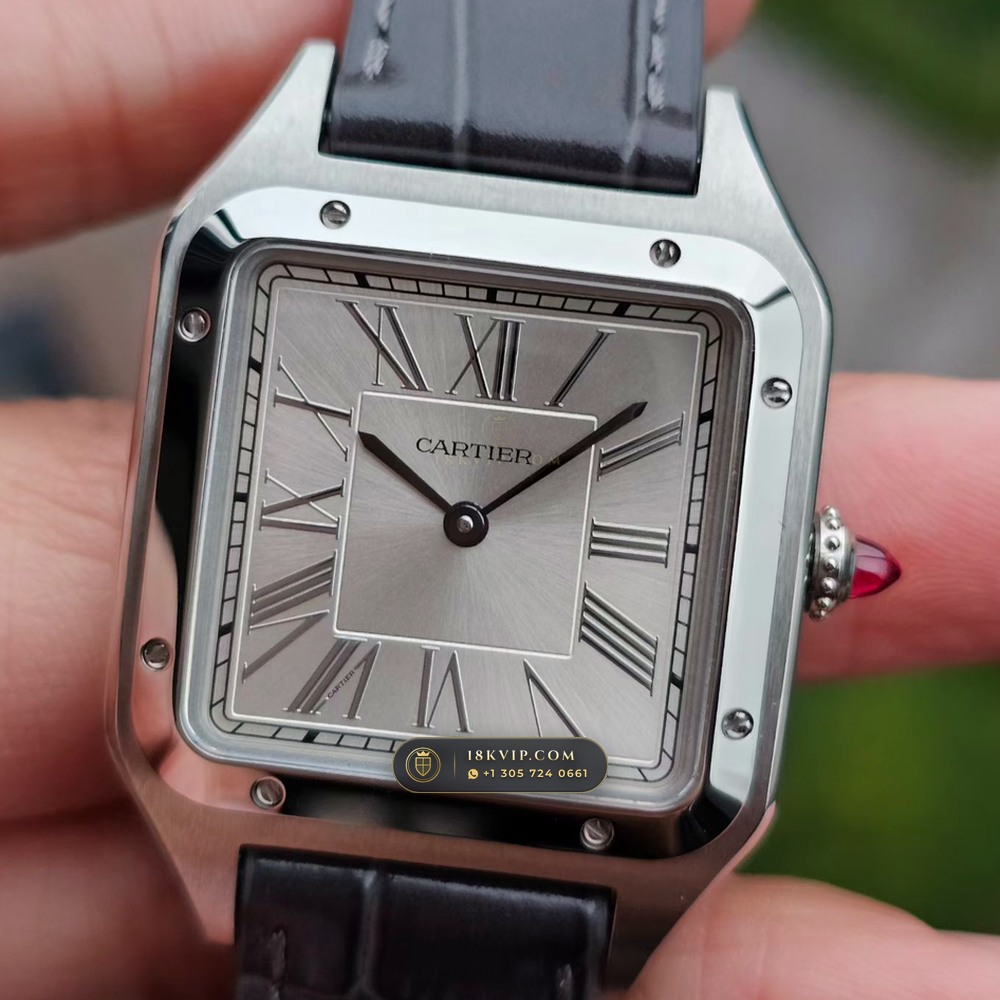 Cartier Santos-Dumont Large Hand-Wound Cal. 430MC Ref. WSSA0032 — Private Vault Edition — Studio Gallery Plate II in 904L Stainless Steel Custom Architecture (115.8g Verified Mass, Cartier Manufacture Cal. 1847 MC / Skeleton Cal. 9611 MC)