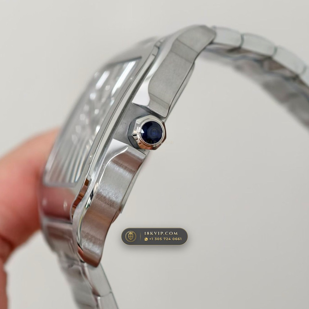 Cartier Santos de Cartier Skeleton Openworked Roman Bridges Ref. WHSA0015 — Private Vault Edition — Studio Gallery Plate IV in 904L Stainless Steel Custom Architecture (115.3g Verified Mass, Cartier Manufacture Cal. 1847 MC / Skeleton Cal. 9611 MC)