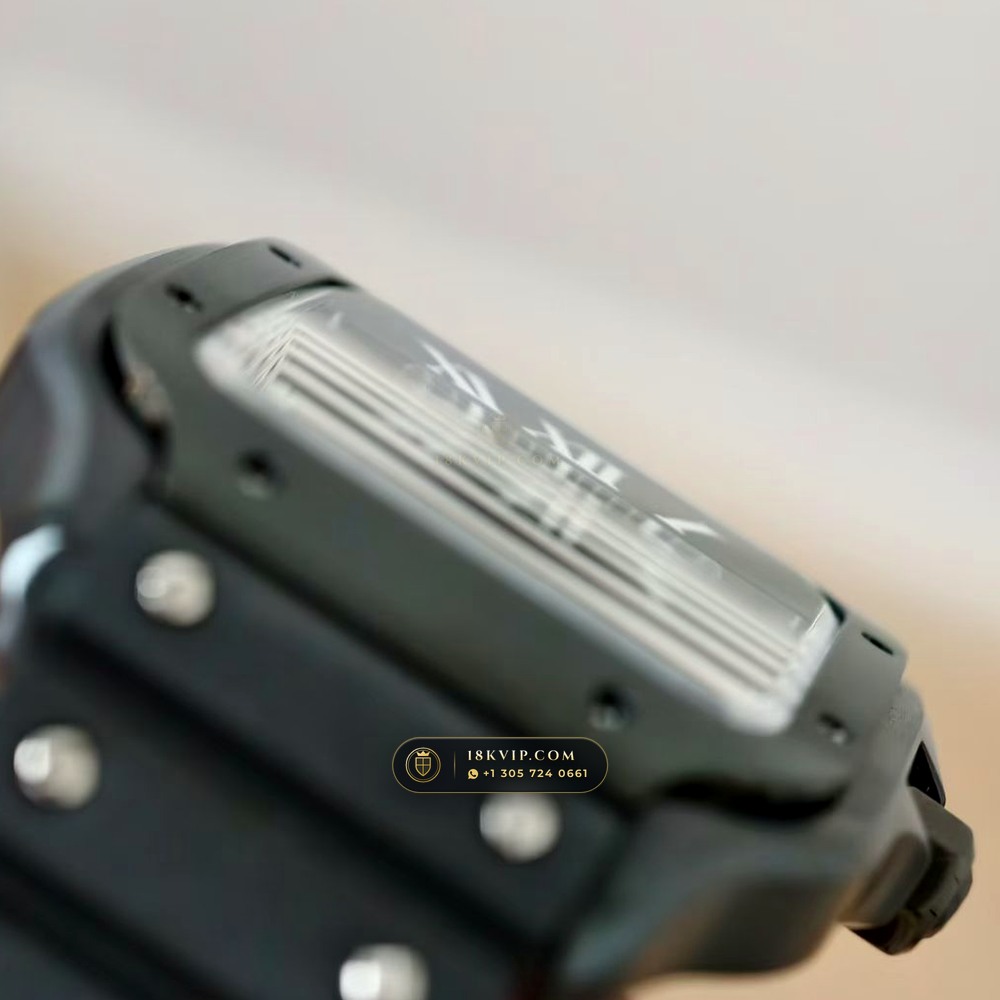 Cartier Santos de Cartier Large ADLC Bezel Ref. WSSA0039 — Private Vault Edition — Studio Gallery Plate IV in High-Tech Ceramic & Titanium (115.9g Verified Mass, Cartier Manufacture Cal. 1847 MC / Skeleton Cal. 9611 MC)