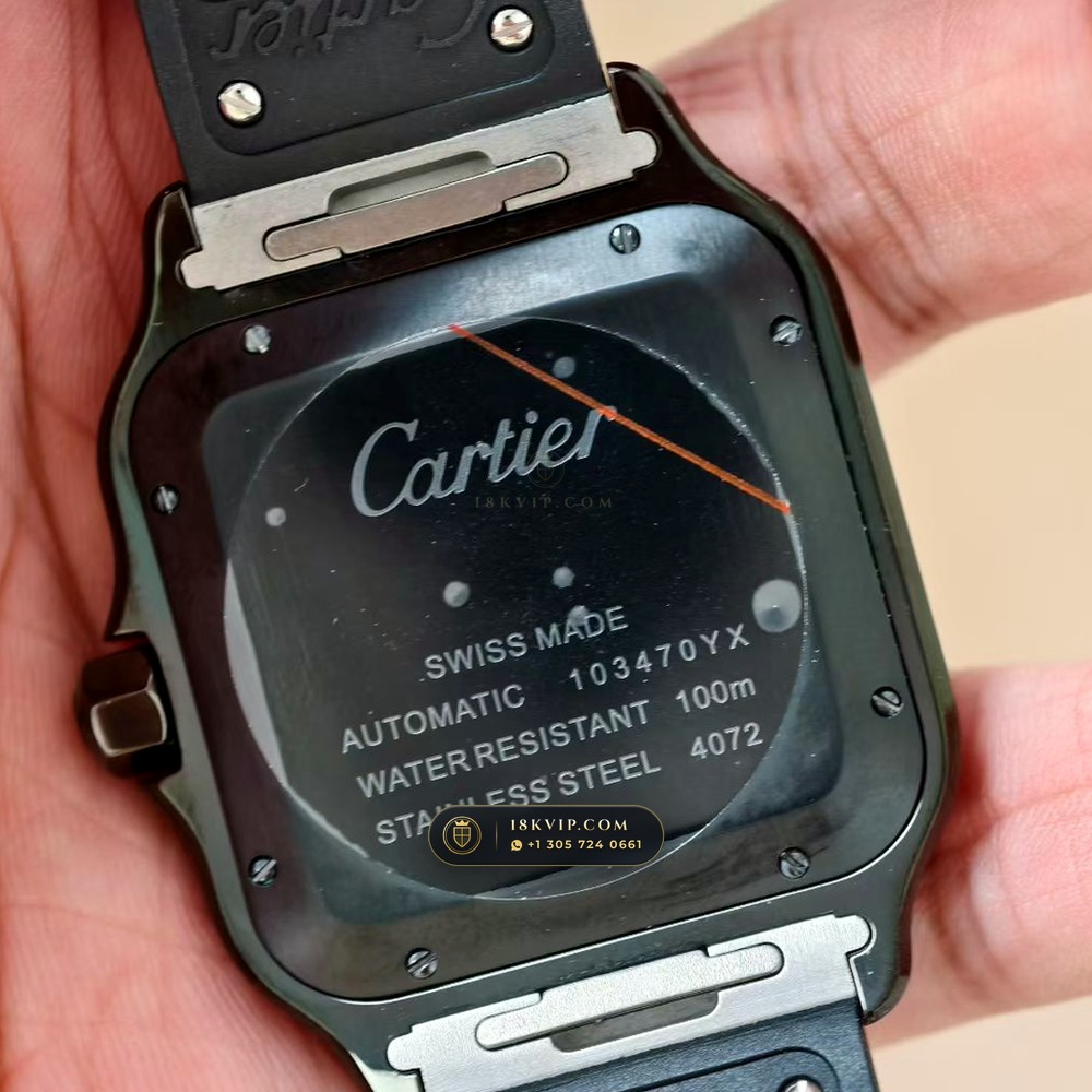 Cartier Santos de Cartier Large ADLC Bezel Ref. WSSA0039 — Private Vault Edition — Studio Gallery Plate VII in High-Tech Ceramic & Titanium (115.9g Verified Mass, Cartier Manufacture Cal. 1847 MC / Skeleton Cal. 9611 MC)