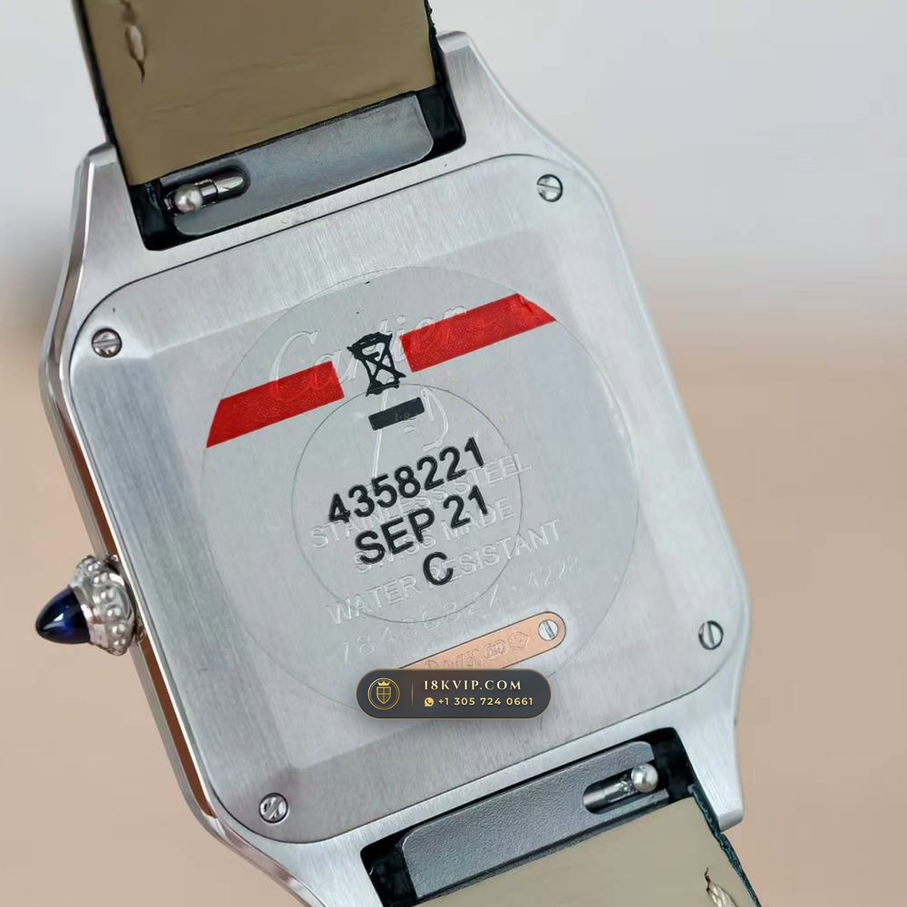 Cartier Santos-Dumont Medium Roman Dial Alligator Strap Ref. WSSA0023 — Private Vault Edition — Studio Gallery Plate VI in 904L Stainless Steel Custom Architecture (115.9g Verified Mass, Cartier Manufacture Cal. 1847 MC / Skeleton Cal. 9611 MC)