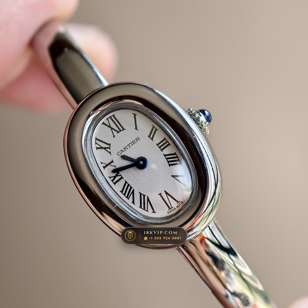 Cartier Baignoire Size 15 Bangle 18K White Gold Ref. WGBA0019 — Private Vault Edition — Studio Gallery Plate IV in 18K White Gold Au750 (62.4g Verified Mass, Cartier Precision Horological Movement)