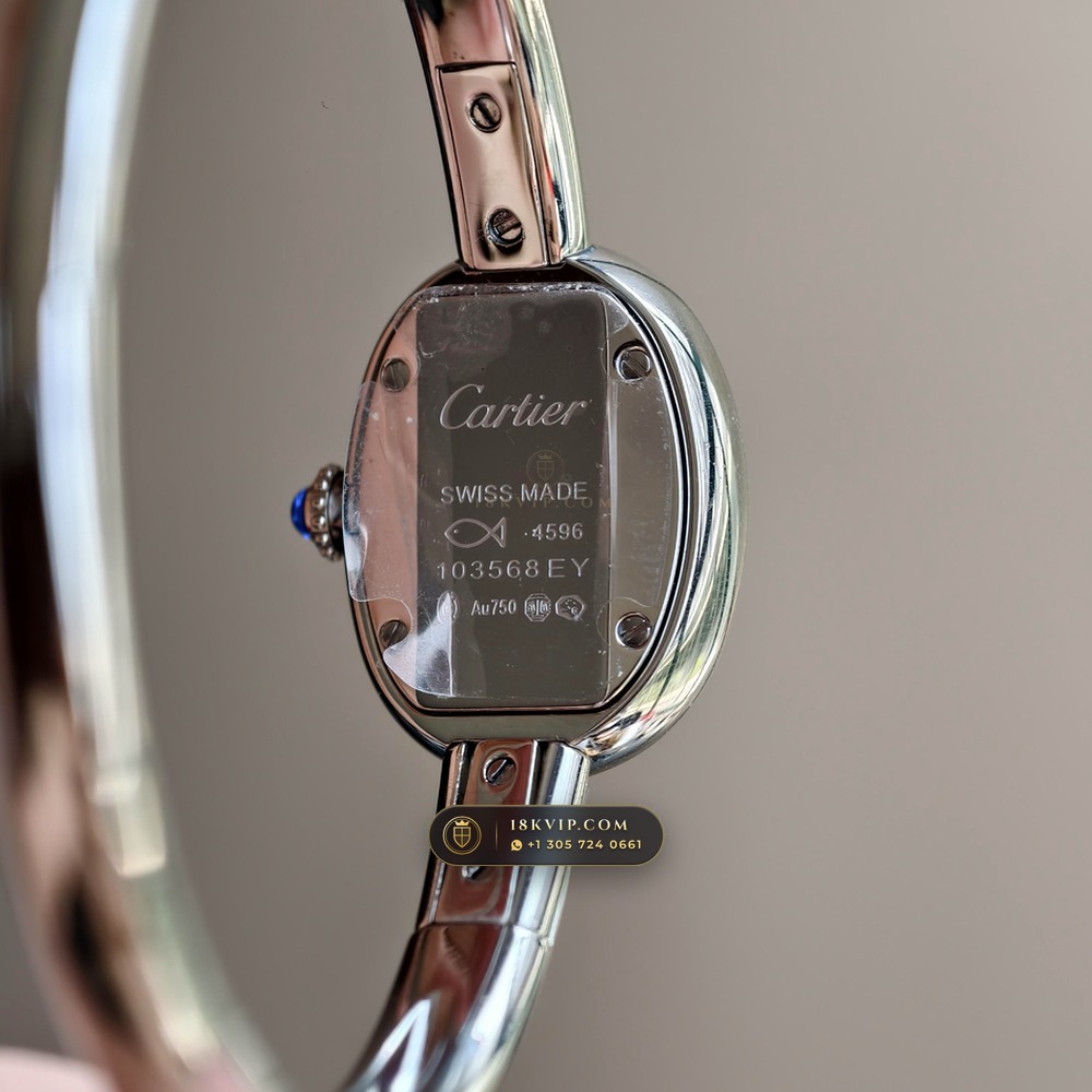 Cartier Baignoire Size 15 Bangle 18K White Gold Ref. WGBA0019 — Private Vault Edition — Studio Gallery Plate VII in 18K White Gold Au750 (62.4g Verified Mass, Cartier Precision Horological Movement)
