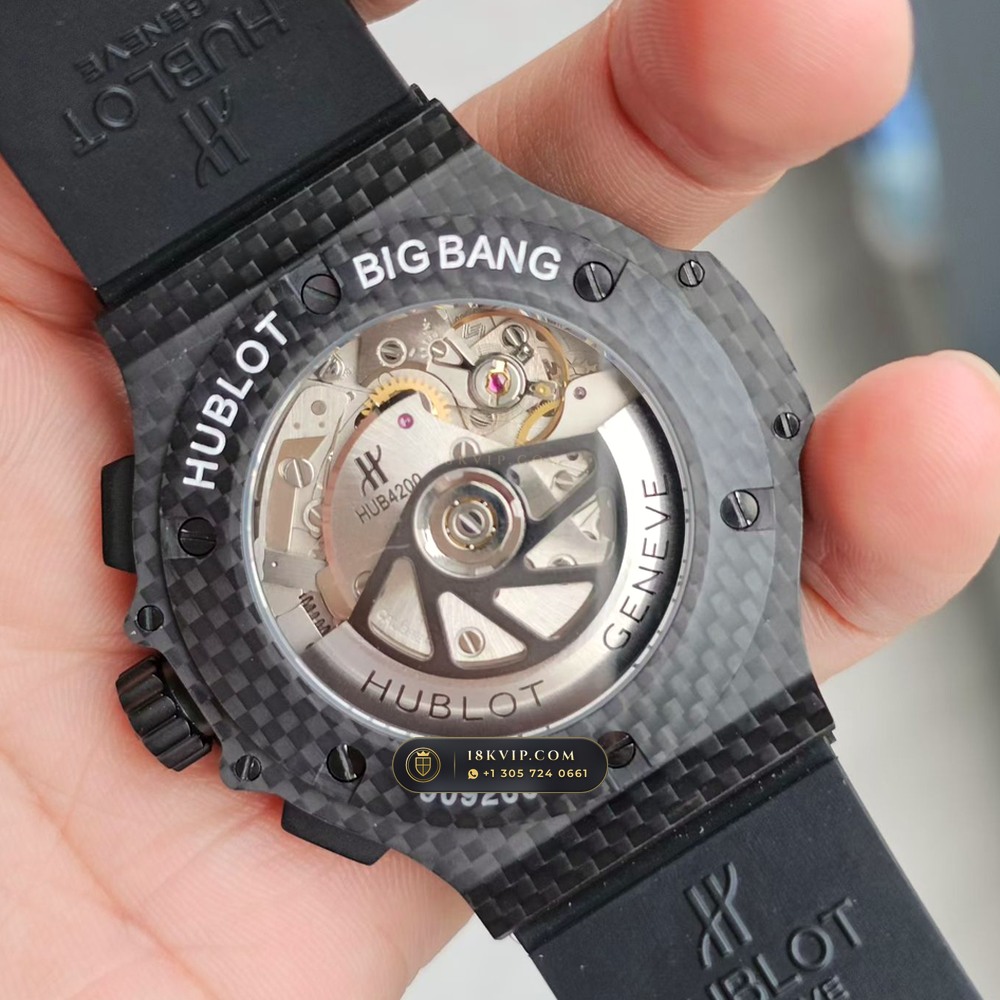 Hublot Big Bang Evolution Chronograph 44mm Cal. HUB4200 Ref. 301.QX.1740.RX — Private Vault Edition — Studio Gallery Plate III in Forged Carbon TPT & Titanium (120.8g Verified Mass, Hublot Unico Flyback Chronograph Cal. HUB1280)