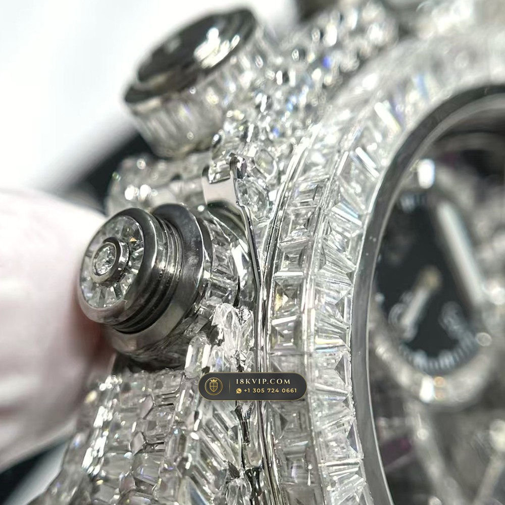 Hublot Big Bang Unico 42mm Full VVS Diamond & Ruby Rehaut Edition Ref. 441.NX.1170.RX — Private Vault Edition — Studio Gallery Plate V in Grade 5 Titanium Monobloc (120.3g Verified Mass, Hublot Unico Flyback Chronograph Cal. HUB1280)