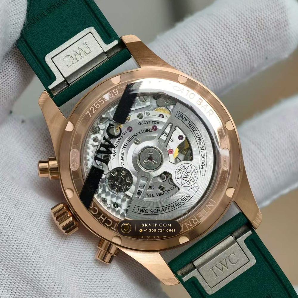 IWC Schaffhausen IWC Pilot Watch Chronograph 41mm Green Dial Ref. IW388110 — Private Vault Edition — Studio Gallery Plate VIII in 904L Stainless Steel Custom Architecture (108.1g Verified Mass, IWC Manufacture Cal. 69355 / Cal. 52010)