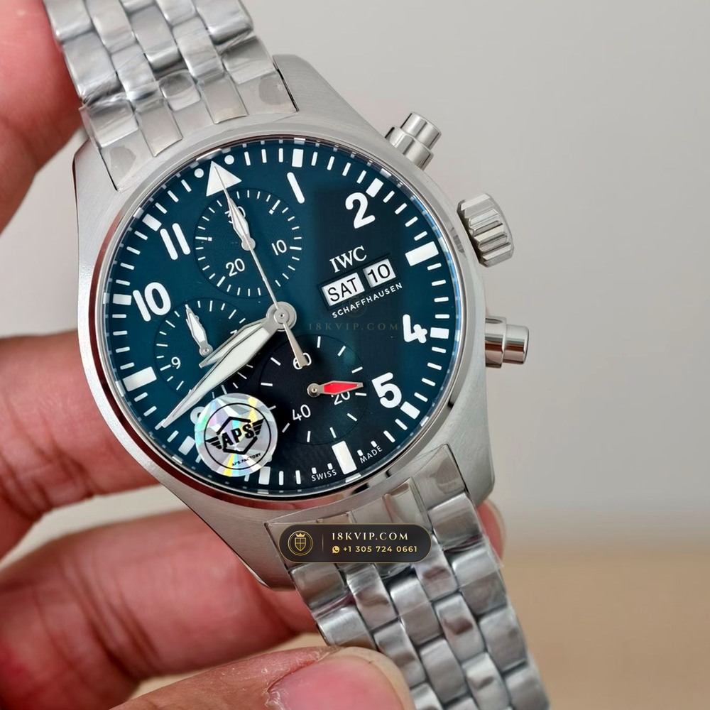 IWC Schaffhausen IWC Pilot Watch Chronograph 41mm Blue Dial Ref. IW388101 — Private Vault Edition — Studio Gallery Plate II in 904L Stainless Steel Custom Architecture (108.2g Verified Mass, IWC Manufacture Cal. 69355 / Cal. 52010)