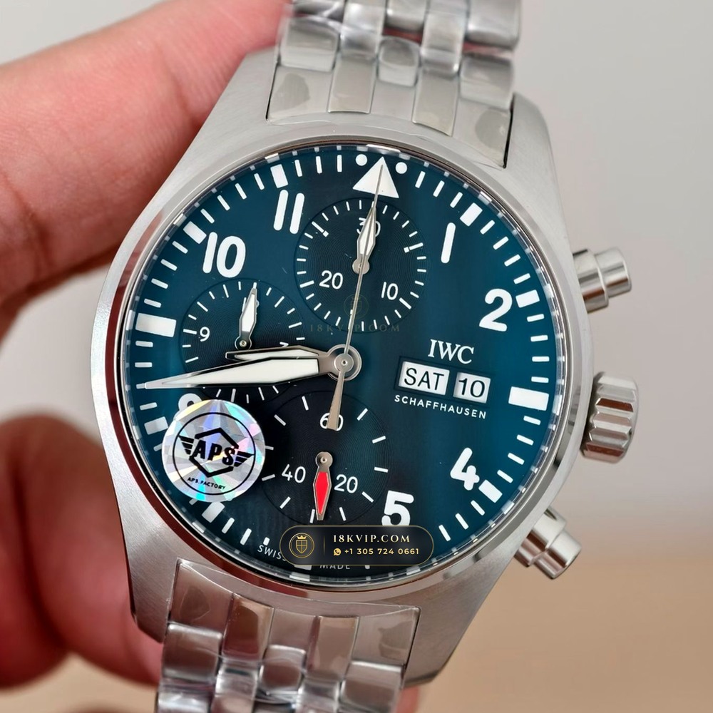IWC Schaffhausen IWC Pilot Watch Chronograph 41mm Blue Dial Ref. IW388101 — Private Vault Edition — Studio Gallery Plate III in 904L Stainless Steel Custom Architecture (108.2g Verified Mass, IWC Manufacture Cal. 69355 / Cal. 52010)