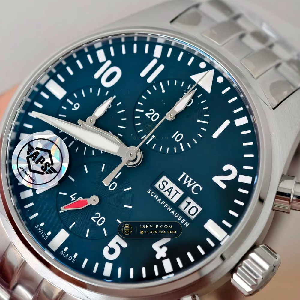 IWC Schaffhausen IWC Pilot Watch Chronograph 41mm Blue Dial Ref. IW388101 — Private Vault Edition — Studio Gallery Plate IV in 904L Stainless Steel Custom Architecture (108.2g Verified Mass, IWC Manufacture Cal. 69355 / Cal. 52010)
