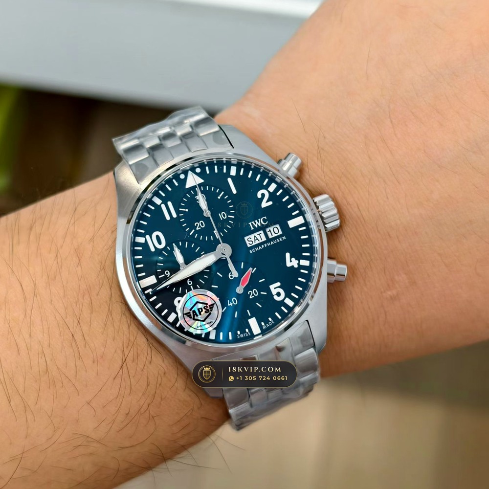 IWC Schaffhausen IWC Pilot Watch Chronograph 41mm Blue Dial Ref. IW388101 — Private Vault Edition — Studio Gallery Plate VIII in 904L Stainless Steel Custom Architecture (108.2g Verified Mass, IWC Manufacture Cal. 69355 / Cal. 52010)