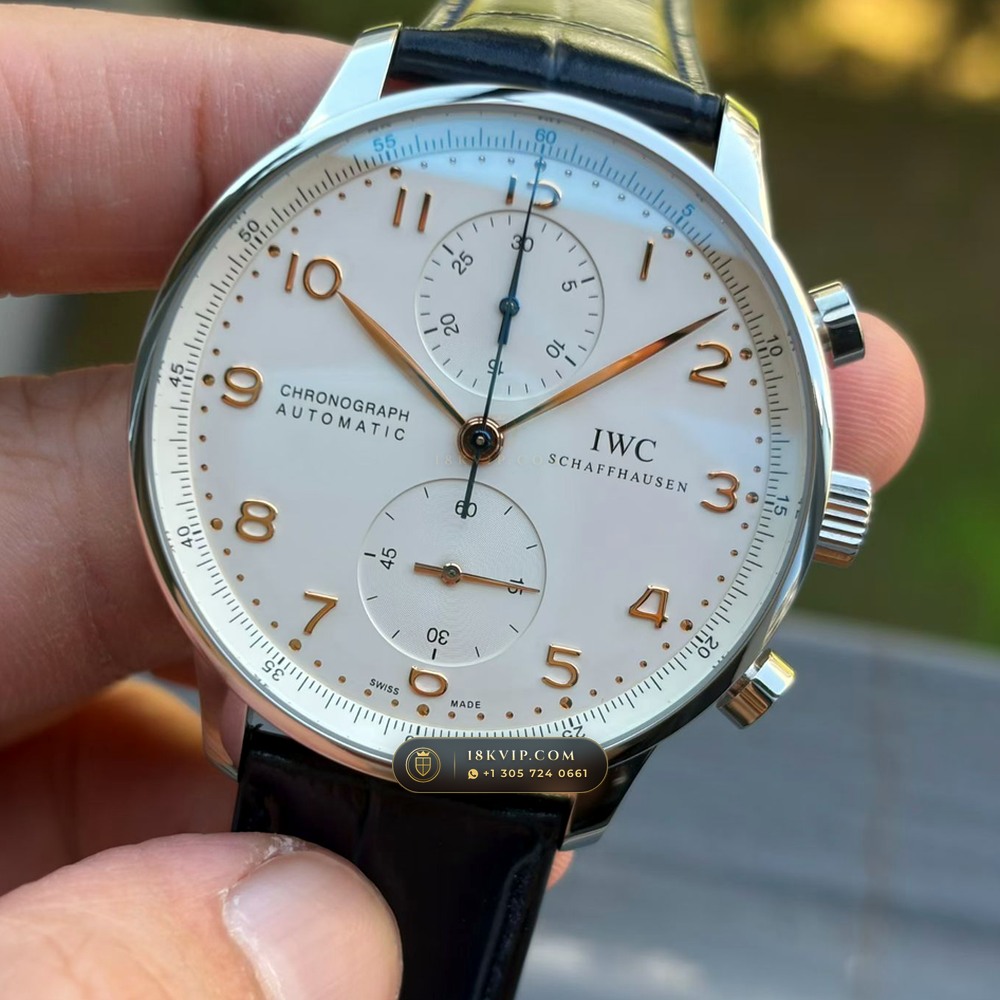 IWC Schaffhausen IWC Portugieser Chronograph 41mm Silver-Plated Dial Ref. IW371445 — Private Vault Edition — Studio Gallery Plate II in 904L Stainless Steel Custom Architecture (81.4g Verified Mass, IWC Manufacture Cal. 69355 / Cal. 52010)