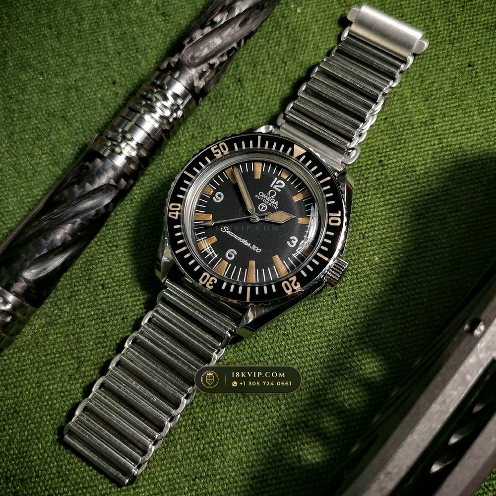 Omega Heritage Seamaster 300 Big Triangle Military Vintage 41mm Ref. 165.024 — Private Vault Edition — Studio Gallery Plate II in 904L Stainless Steel Custom Architecture (104.9g Verified Mass, Omega Co-Axial Master Chronometer Cal. 8900)