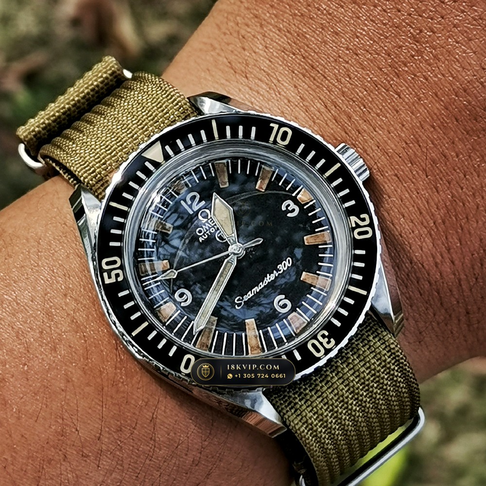 Omega Heritage Seamaster 300 Big Triangle Military Vintage 41mm Ref. 165.024 — Private Vault Edition — Studio Gallery Plate V in 904L Stainless Steel Custom Architecture (104.9g Verified Mass, Omega Co-Axial Master Chronometer Cal. 8900)