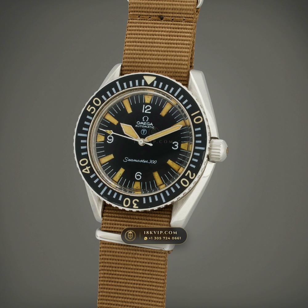 Omega Heritage Seamaster 300 Big Triangle Military Vintage 41mm Ref. 165.024 — Private Vault Edition — Studio Gallery Plate IX in 904L Stainless Steel Custom Architecture (104.9g Verified Mass, Omega Co-Axial Master Chronometer Cal. 8900)
