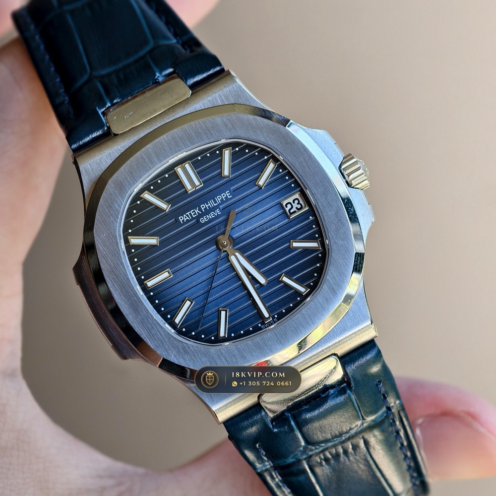 Patek Philippe Nautilus Self-Winding 41mm 18K White Gold Ref. 5811/1G-001 — Private Vault Edition — Studio Gallery Plate II in 18K White Gold Au750 (112.2g Verified Mass, Patek Philippe Cal. 26-330 S C - 21K Gold Rotor)