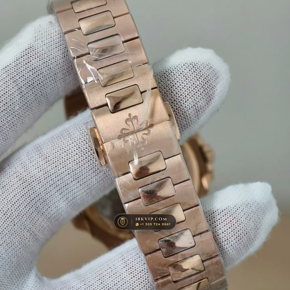 Patek Philippe Nautilus Moonphase & Power Reserve 18K Rose Gold Ref. 5712/1R — Private Vault Edition — Studio Gallery Plate VII in 18K Rose Gold Au750 (186.5g Verified Mass, Patek Philippe Cal. 240 PS IRM C LU - 22K Gold Micro-Rotor)