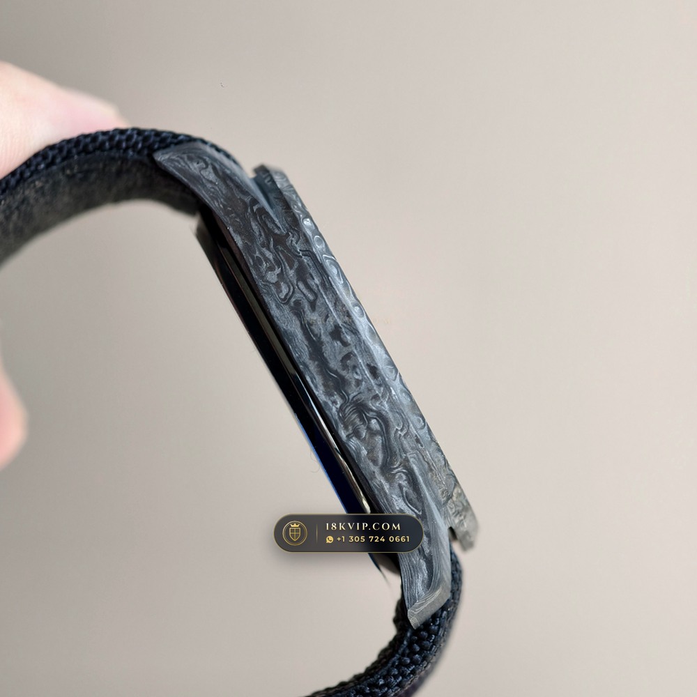 Patek Philippe Aquanaut 40.8mm Bespoke Forged Carbon Ref. 5167A-001 — Private Vault Edition — Studio Gallery Plate IV in Forged Carbon TPT & Titanium (64.3g Verified Mass, Patek Philippe Cal. 324 S C - 21K Gold Rotor)