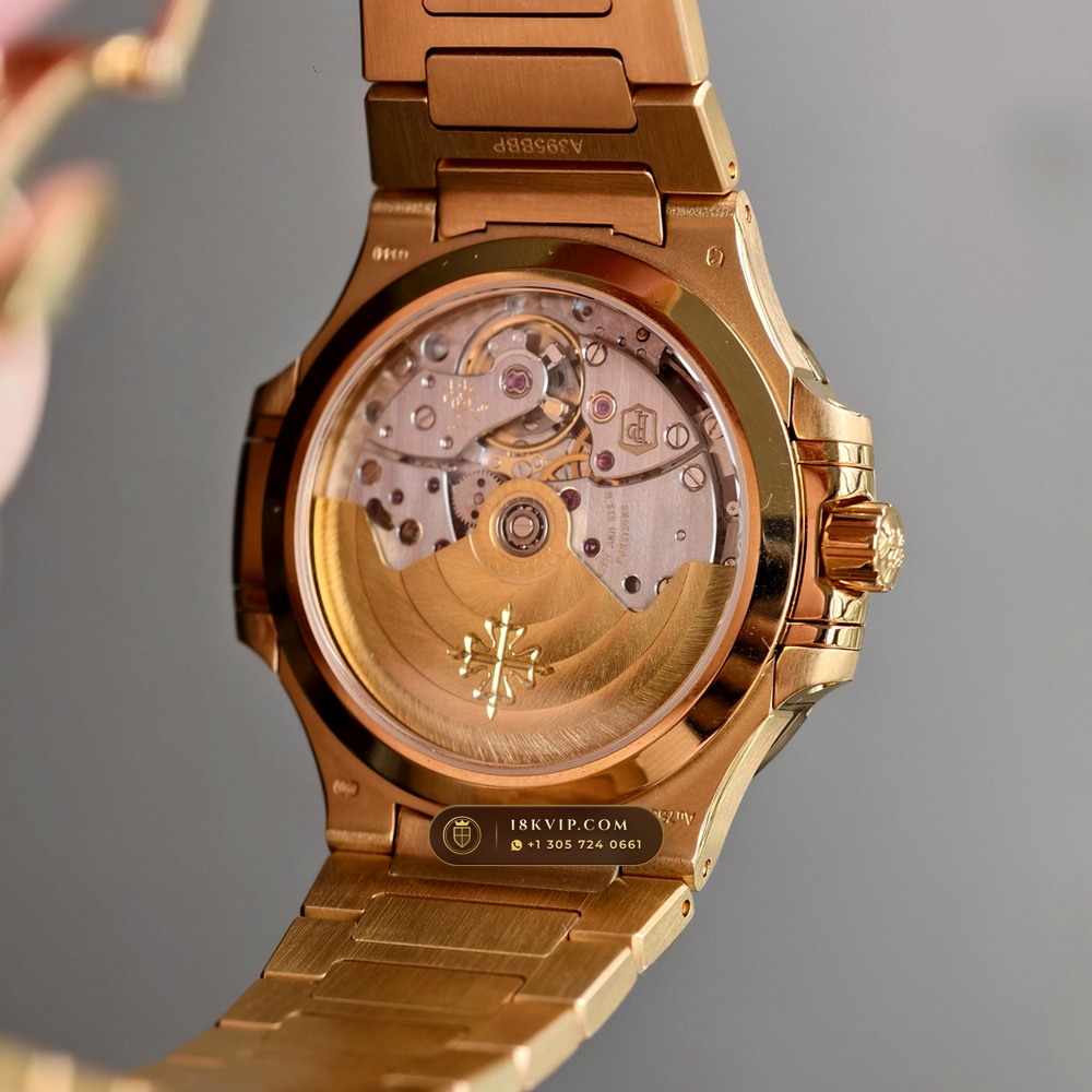 Patek Philippe Nautilus Ladies Automatic 18K Rose Gold Ref. 7118/1R — Private Vault Edition — Studio Gallery Plate VII in 18K Rose Gold Au750 (145.9g Verified Mass, Patek Philippe Cal. 324 S C - 21K Gold Rotor)