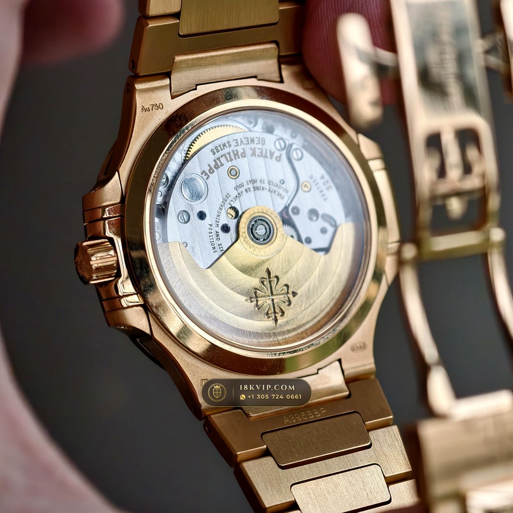 Patek Philippe Nautilus Ladies Automatic 18K Rose Gold Ref. 7118/1R — Private Vault Edition — Studio Gallery Plate VIII in 18K Rose Gold Au750 (145.9g Verified Mass, Patek Philippe Cal. 324 S C - 21K Gold Rotor)