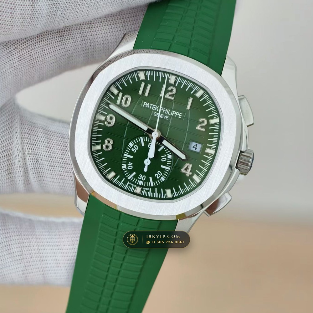 Patek Philippe Aquanaut Flyback Chronograph 18K White Gold Ref. 5968G — Private Vault Edition — Studio Gallery Plate II in 18K White Gold Au750 (136.5g Verified Mass, Patek Philippe Cal. CH 28-520 C - 21K Gold Rotor)