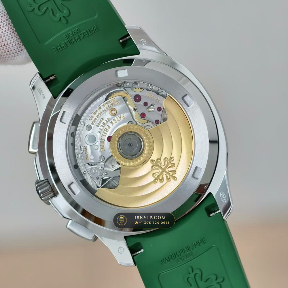 Patek Philippe Aquanaut Flyback Chronograph 18K White Gold Ref. 5968G — Private Vault Edition — Studio Gallery Plate VI in 18K White Gold Au750 (136.5g Verified Mass, Patek Philippe Cal. CH 28-520 C - 21K Gold Rotor)