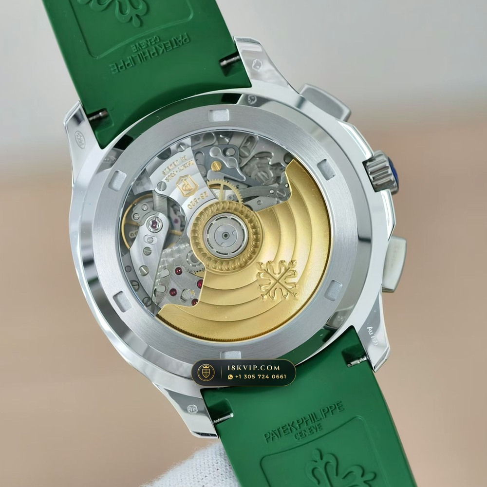 Patek Philippe Aquanaut Flyback Chronograph 18K White Gold Ref. 5968G — Private Vault Edition — Studio Gallery Plate VII in 18K White Gold Au750 (136.5g Verified Mass, Patek Philippe Cal. CH 28-520 C - 21K Gold Rotor)
