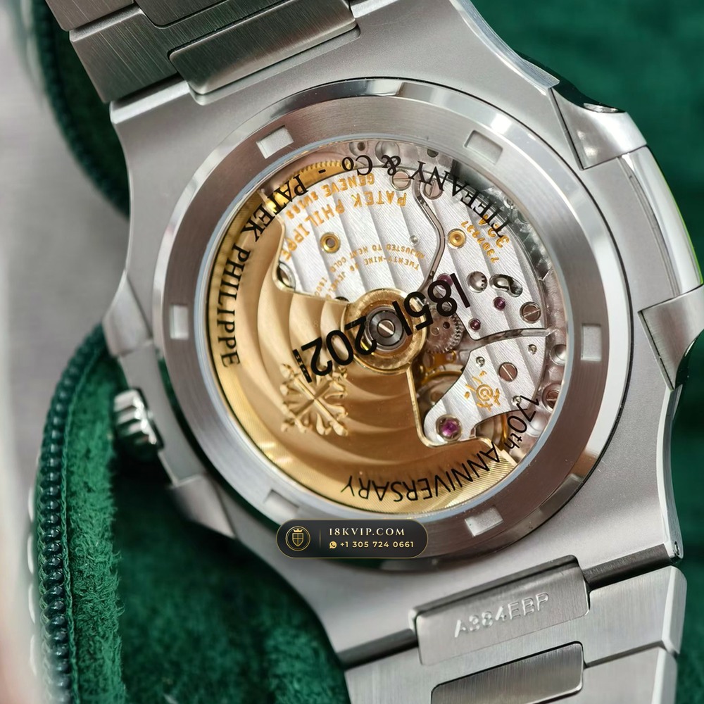 Patek Philippe Nautilus Self-Winding Tiffany Blue Dial Ref. 5711/1A-018 — Private Vault Edition — Studio Gallery Plate VI in 904L Stainless Steel Custom Architecture (114.6g Verified Mass, Patek Philippe Cal. 26-330 S C / Cal. 324 S C - 21K Gold Rotor)