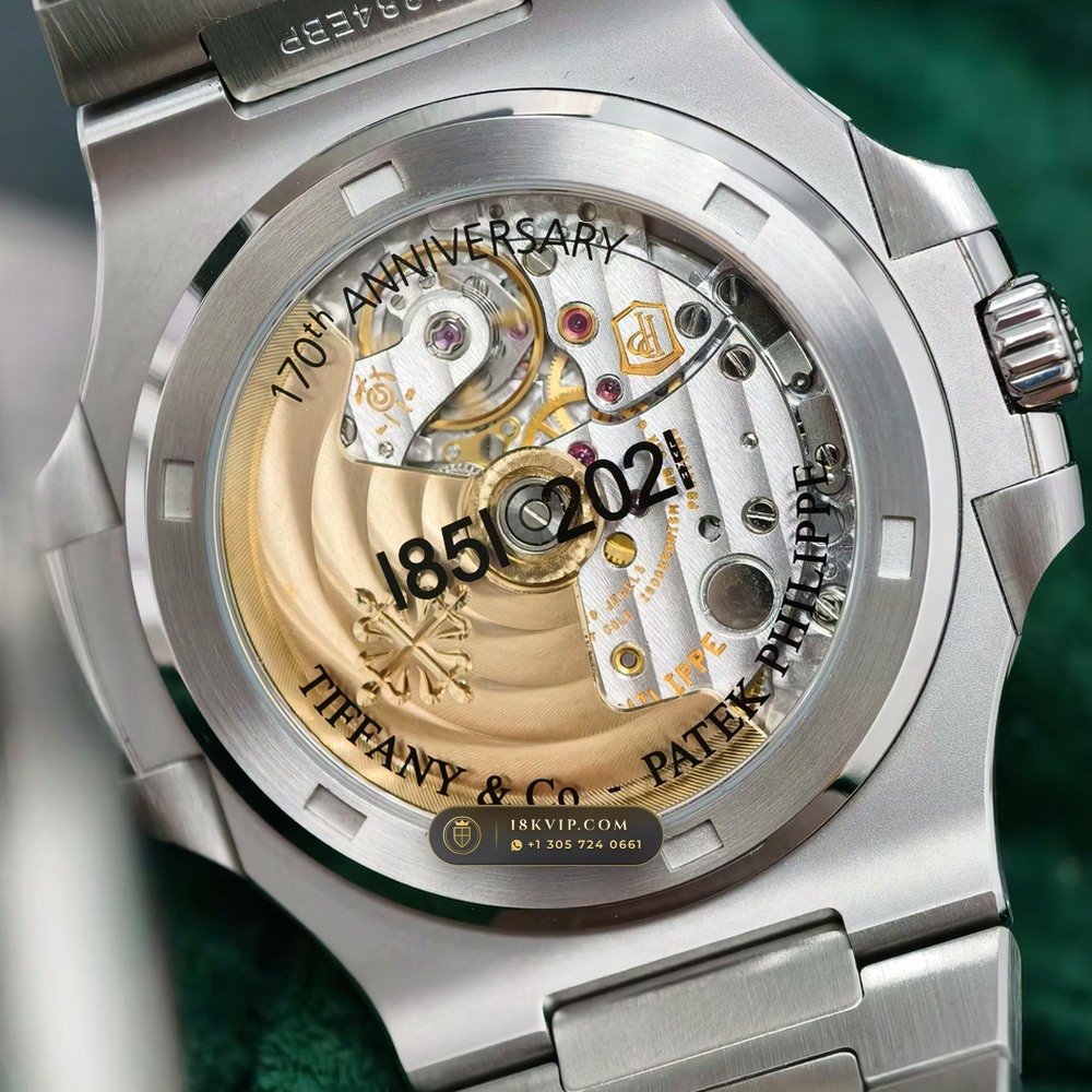 Patek Philippe Nautilus Self-Winding Tiffany Blue Dial Ref. 5711/1A-018 — Private Vault Edition — Studio Gallery Plate VII in 904L Stainless Steel Custom Architecture (114.6g Verified Mass, Patek Philippe Cal. 26-330 S C / Cal. 324 S C - 21K Gold Rotor)
