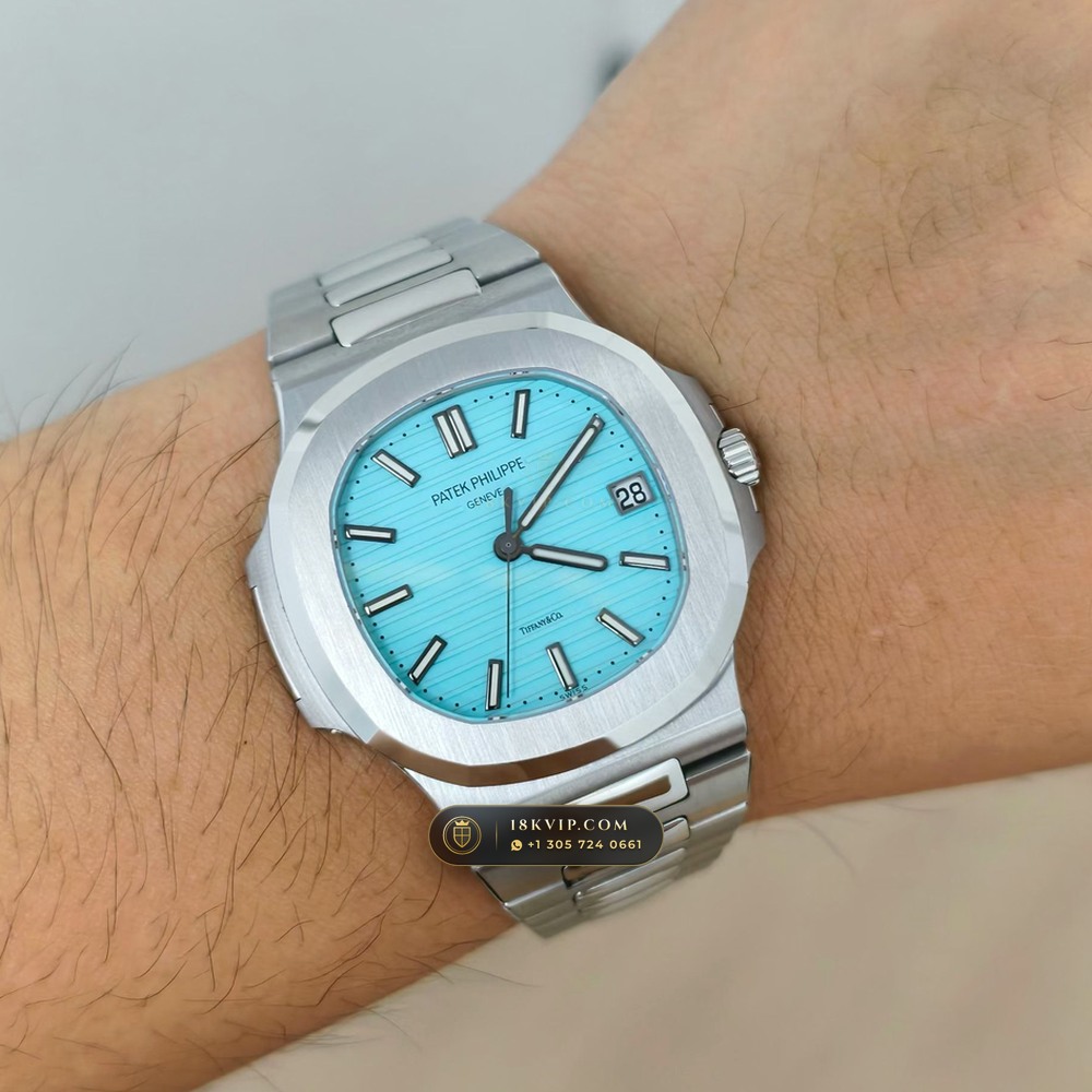 Patek Philippe Nautilus Self-Winding Tiffany Blue Dial Ref. 5711/1A-018 — Private Vault Edition — Studio Gallery Plate IX in 904L Stainless Steel Custom Architecture (114.6g Verified Mass, Patek Philippe Cal. 26-330 S C / Cal. 324 S C - 21K Gold Rotor)