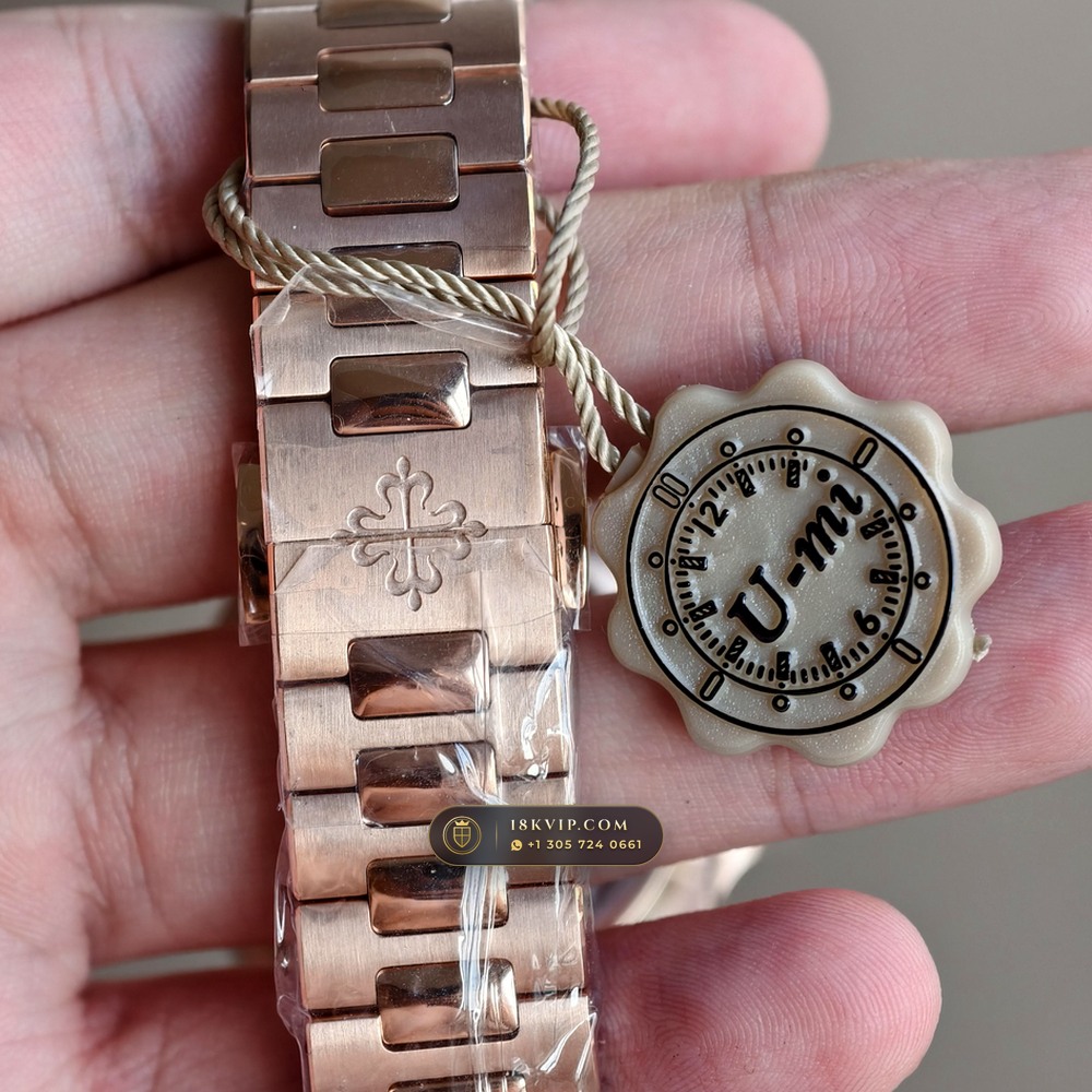 Patek Philippe Nautilus Moonphase & Power Reserve 18K Rose Gold Geneva Atelier Spec Ref. 5712/1R-001 — Private Vault Edition — Studio Gallery Plate VI in 18K Rose Gold Au750 (186.1g Verified Mass, Patek Philippe Cal. 240 PS IRM C LU - 22K Gold Micro-Rotor)