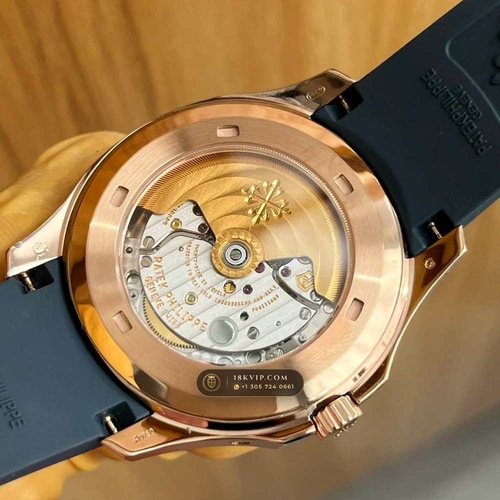 Patek Philippe Aquanaut Luce Annual Calendar Moonphase Blue-Grey Dial 18K Rose Gold Ref. 5261R-001 — Private Vault Edition — Studio Gallery Plate V in 18K Rose Gold Au750 (104.8g Verified Mass, Patek Philippe Cal. 26-330 S QA LU)