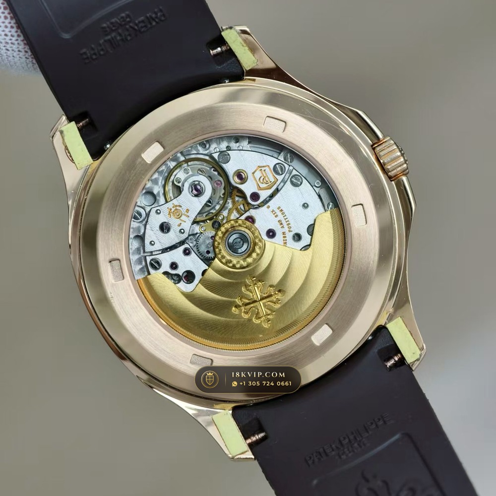 Patek Philippe Aquanaut Extra-Large Self-Winding 18K Rose Gold Custom SW Dial Free-Sprung Calibre Ref. 5167R — Private Vault Edition — Studio Gallery Plate VIII in 18K Rose Gold Au750 (108.2g Verified Mass, Patek Philippe Cal. 324 S C - 21K Gold Rotor)