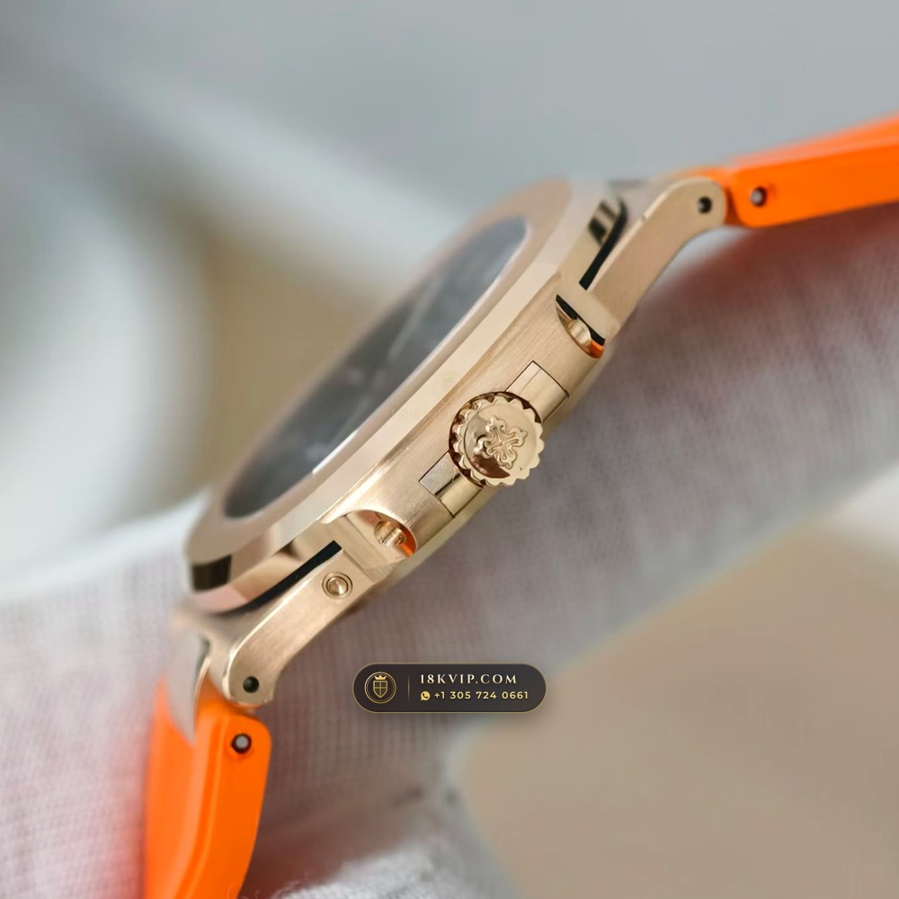 Patek Philippe Nautilus Moonphase & Power Reserve 18K Rose Gold Ref. 5712R — Private Vault Edition — Studio Gallery Plate IV in 18K Rose Gold Au750 (105.6g Verified Mass, Patek Philippe Cal. 240 PS IRM C LU - 22K Gold Micro-Rotor)