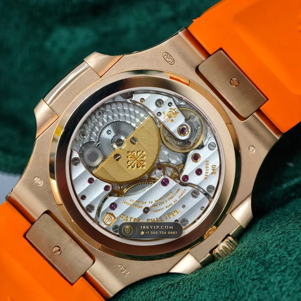 Patek Philippe Nautilus Moonphase & Power Reserve 18K Rose Gold Ref. 5712R — Private Vault Edition — Studio Gallery Plate VI in 18K Rose Gold Au750 (105.6g Verified Mass, Patek Philippe Cal. 240 PS IRM C LU - 22K Gold Micro-Rotor)
