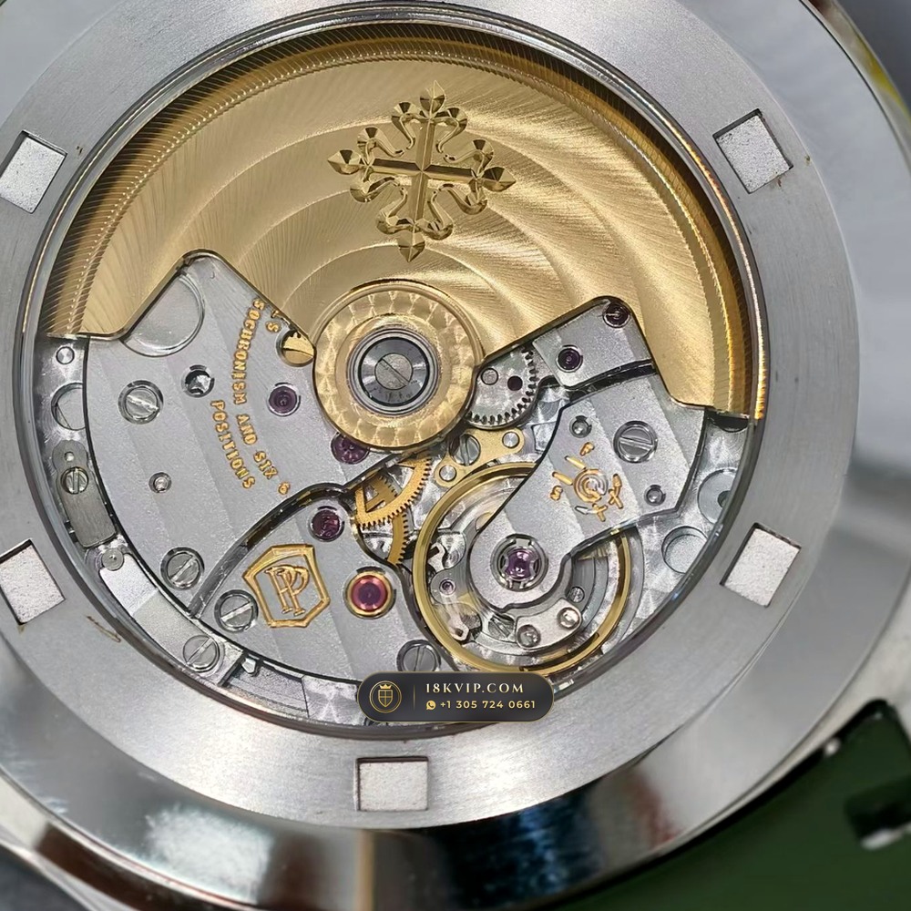 Patek Philippe Aquanaut Jumbo 42.2mm 18K White Gold Custom SW Dial 22K Gold Rotor Ref. 5168G — Private Vault Edition — Studio Gallery Plate VI in 18K White Gold Au750 (120.5g Verified Mass, Patek Philippe Cal. 324 S C - 21K Gold Rotor)