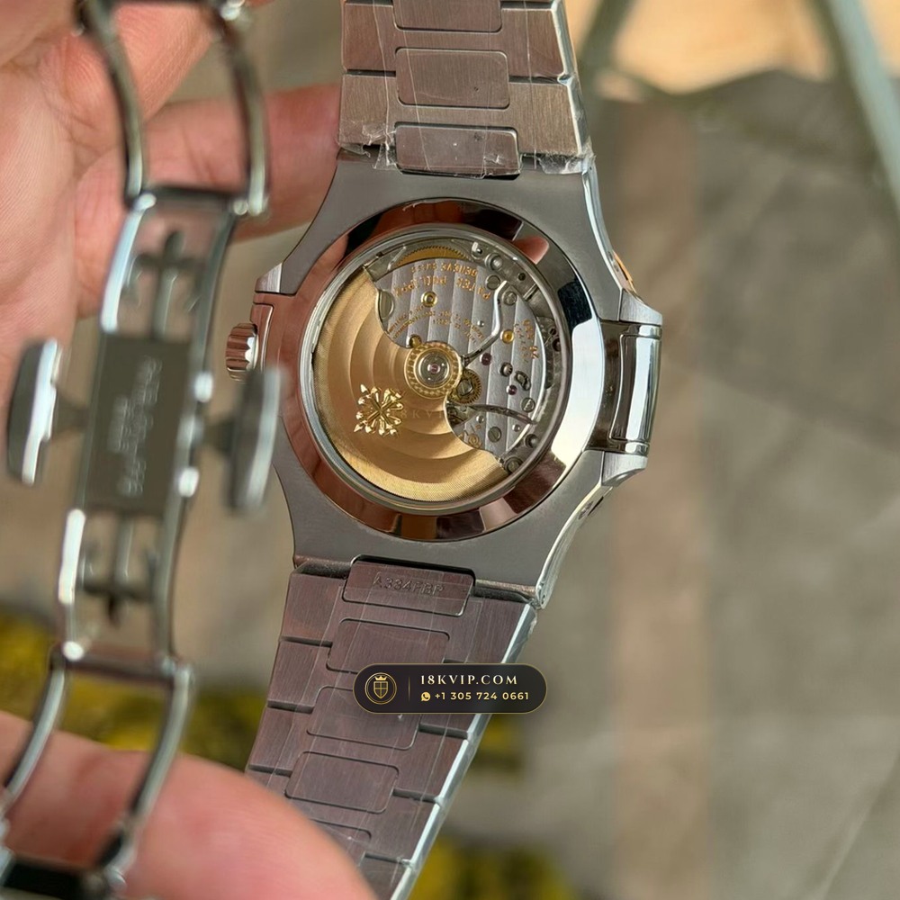 Patek Philippe Nautilus Annual Calendar Moonphase Blue Graduated Dial Ref. 5726/1A-014 — Private Vault Edition — Studio Gallery Plate X in 904L Stainless Steel Custom Architecture (147.6g Verified Mass, Patek Philippe Cal. 324 S QA LU 24H - 21K Gold Rotor)
