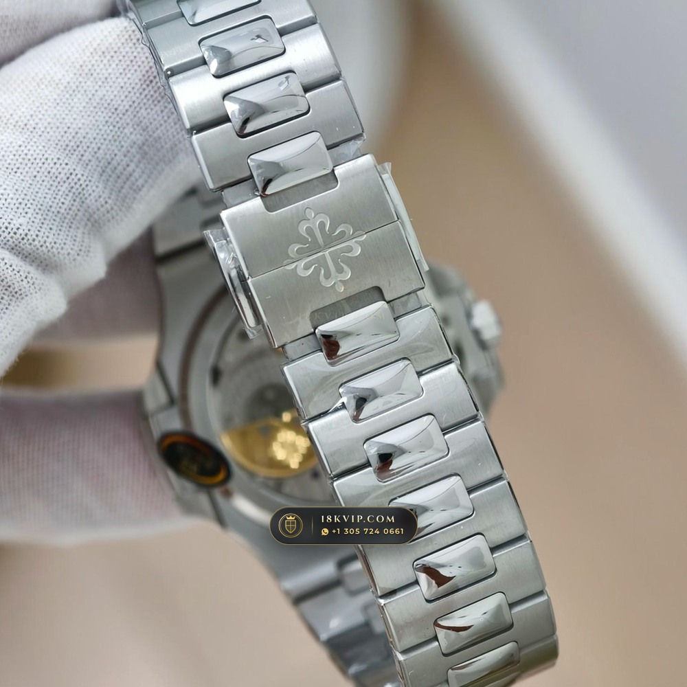 Patek Philippe Nautilus Moonphase & Power Reserve 5-Axis CNC Case Ref. 5712/1A — Private Vault Edition — Studio Gallery Plate VII in 904L Stainless Steel Custom Architecture (116.3g Verified Mass, Patek Philippe Cal. 240 PS IRM C LU - 22K Gold Micro-Rotor)