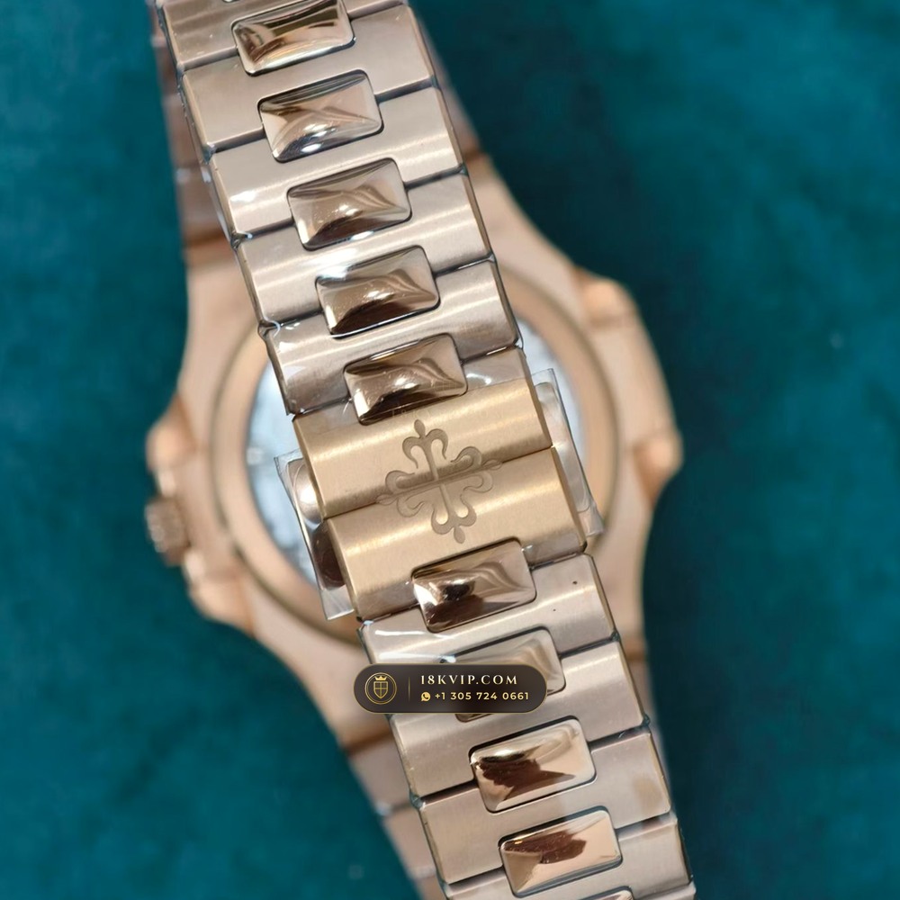 Patek Philippe Nautilus Moonphase & Power Reserve 18K Rose Gold 5-Axis CNC Case Ref. 5712/1R-001 — Private Vault Edition — Studio Gallery Plate VIII in 18K Rose Gold Au750 (186.2g Verified Mass, Patek Philippe Cal. 240 PS IRM C LU - 22K Gold Micro-Rotor)