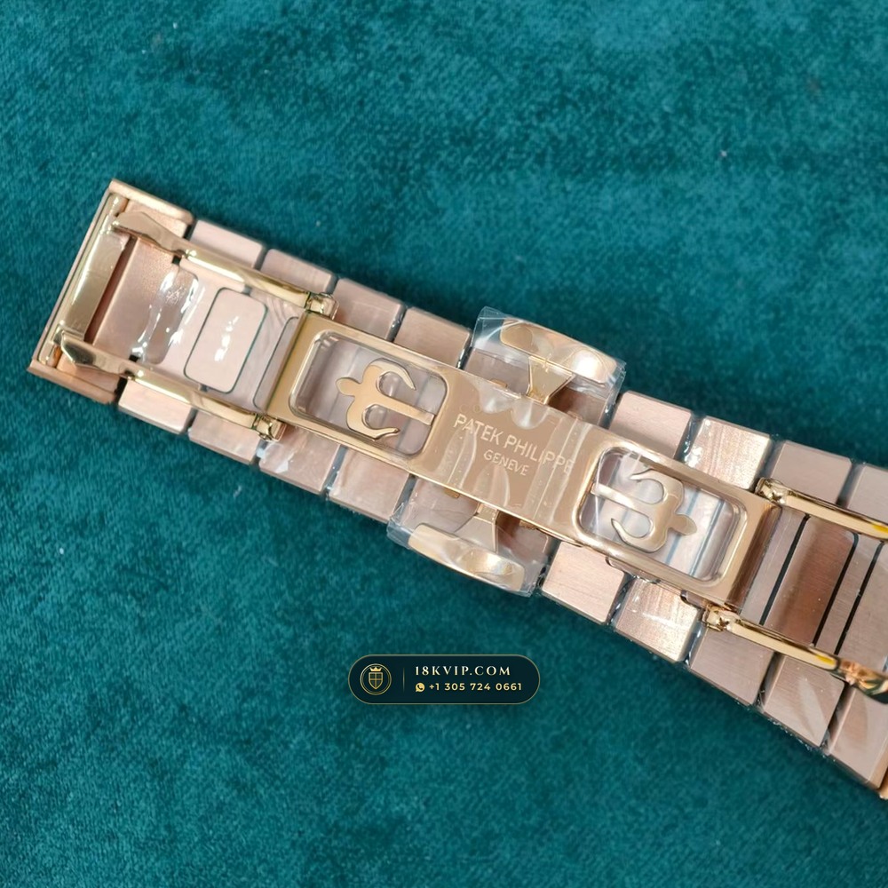 Patek Philippe Nautilus Moonphase & Power Reserve 18K Rose Gold 5-Axis CNC Case Ref. 5712/1R-001 — Private Vault Edition — Studio Gallery Plate IX in 18K Rose Gold Au750 (186.2g Verified Mass, Patek Philippe Cal. 240 PS IRM C LU - 22K Gold Micro-Rotor)